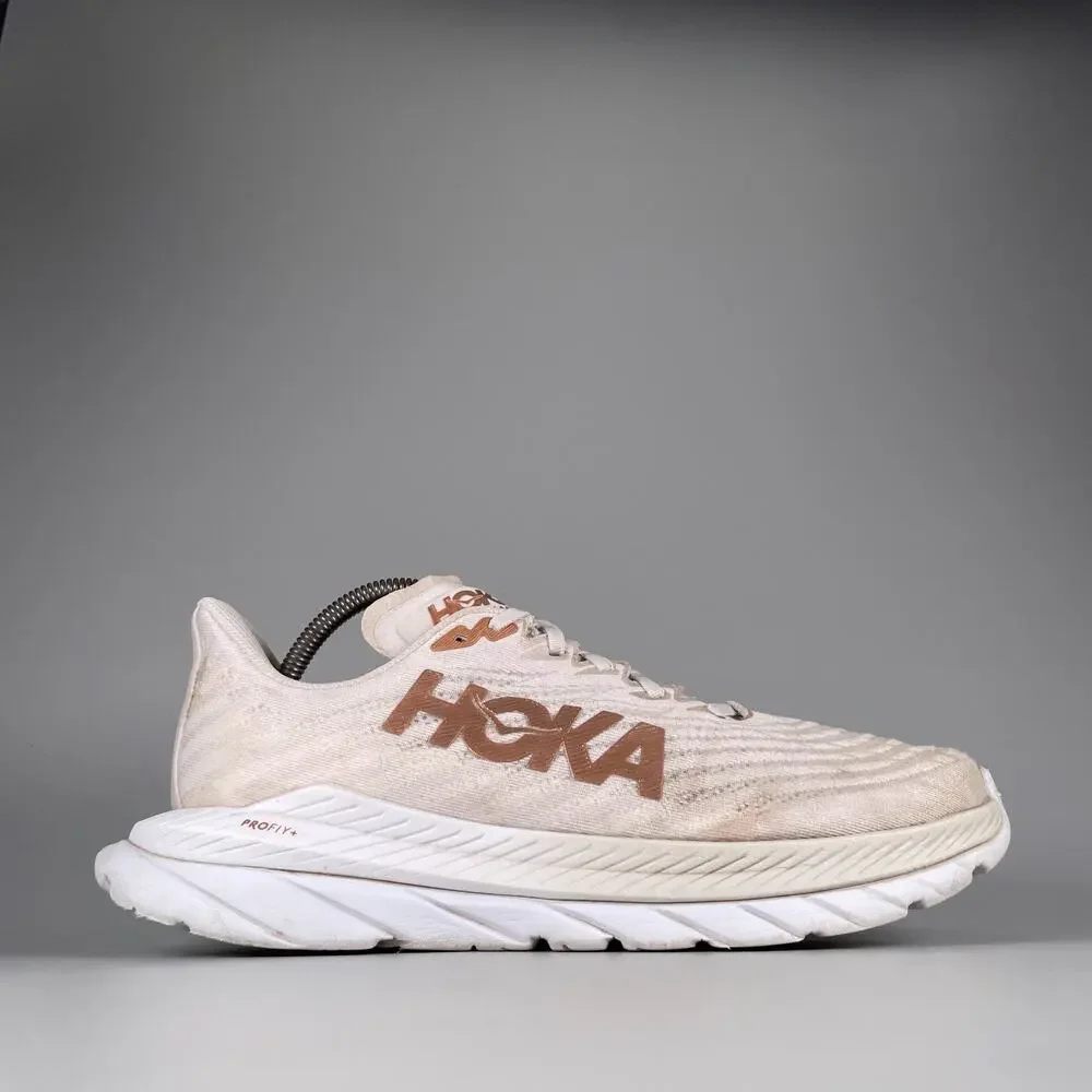 Hoka One One Mach 5 Women's Size 10.5 White Copper Athletic Running Shoe Sneaker
